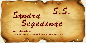 Sandra Segedinac vizit kartica